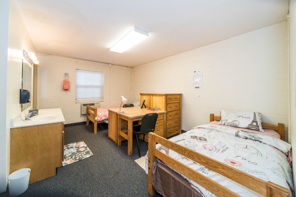 Dorm room at Carolina University for two students