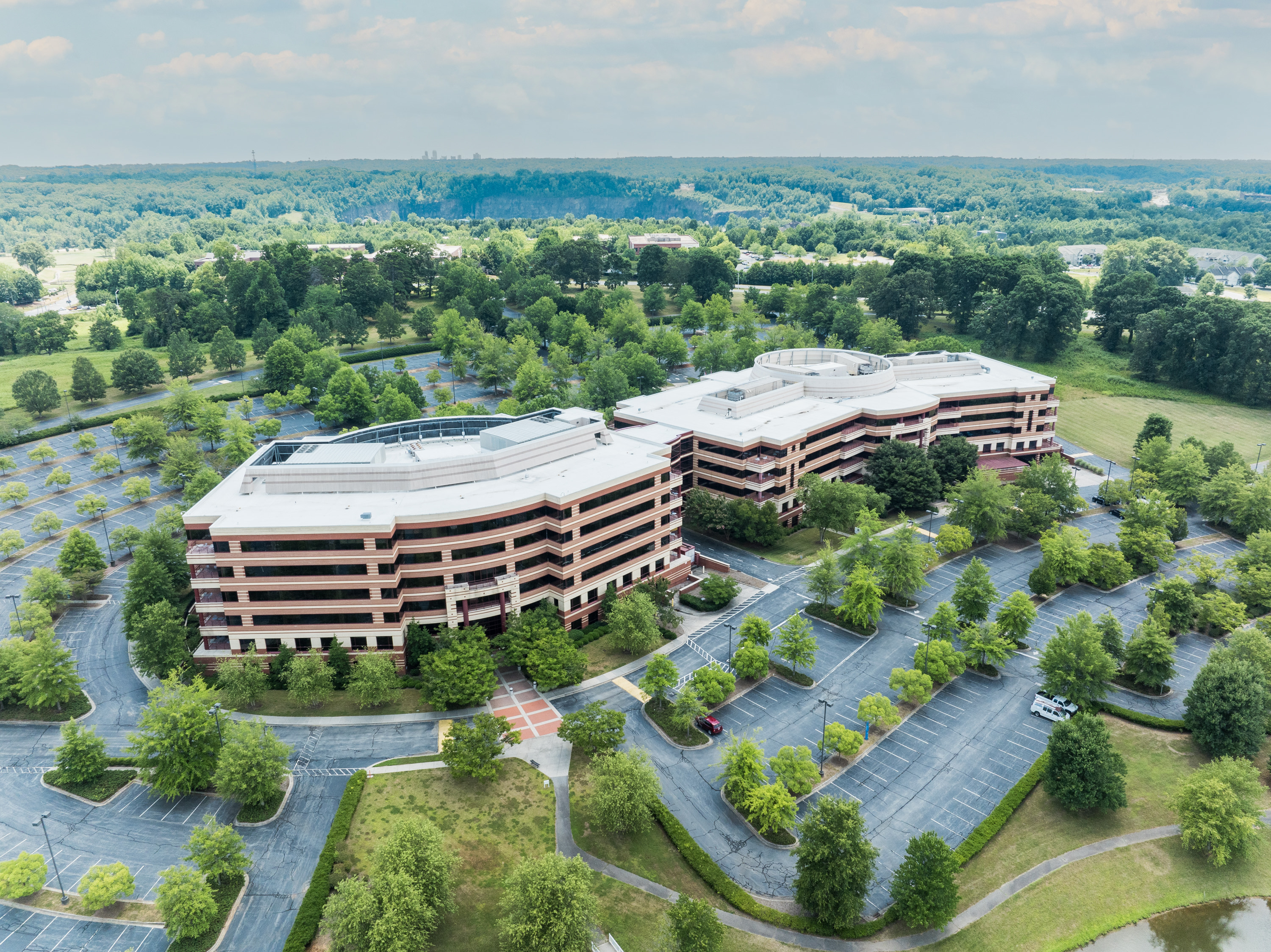 Overhead view of New Carolina University Campus