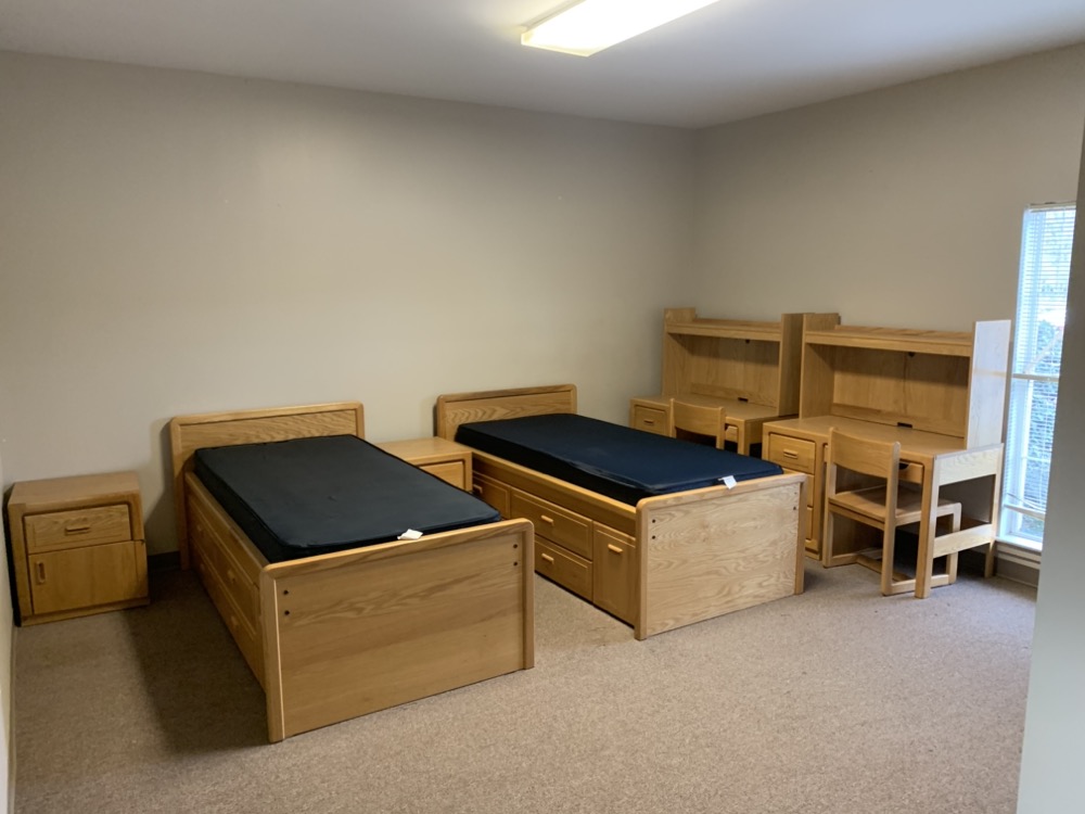 Beds in the dorms